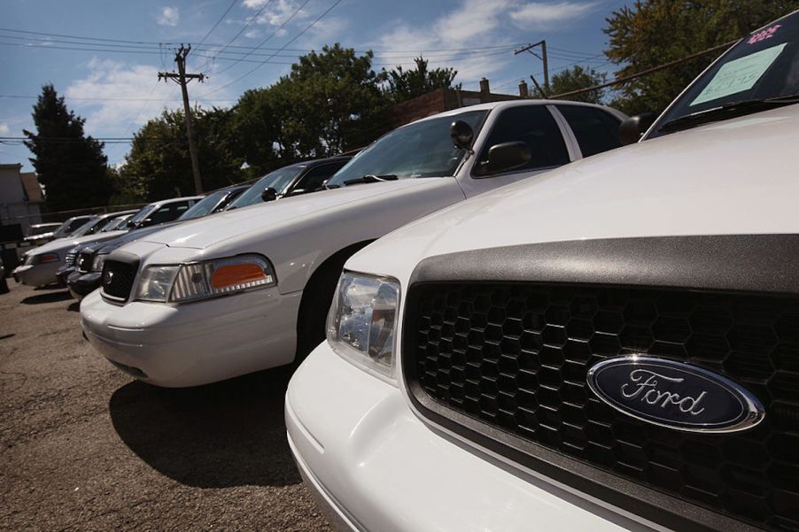 Ford Crown Victoria row of cars