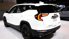 2020 GMC Terrain on display in a showroom