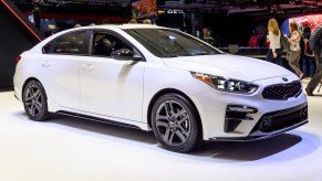 Kia Forte seen at the New York International Auto Show at the Jacob K. Javits Convention Center