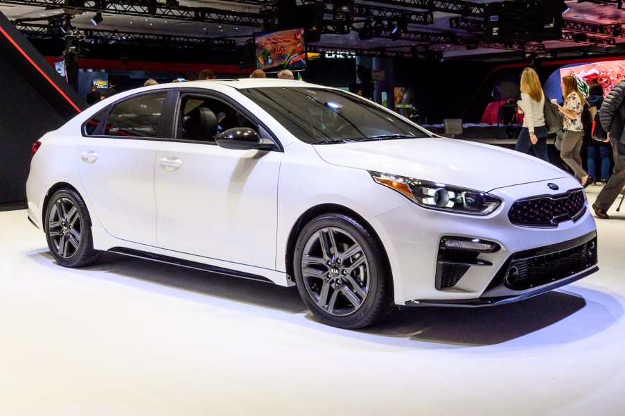 Kia Forte seen at the New York International Auto Show at the Jacob K. Javits Convention Center