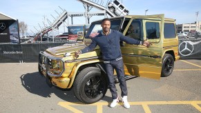 Jamie Foxx Goes For A Spin In The Special Edition Mercedes-Benz G550 In Celebration Of Super Bowl 50