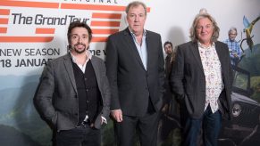 Richard Hammond, Jeremy Clarkson, and James May attend a screening of 'The Grand Tour' season 3 car show.