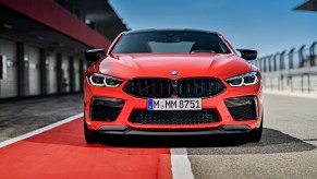 BMW M8 Coupe parked on the track