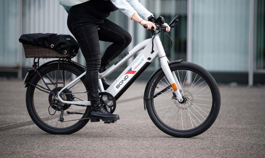 eBike riding through the city