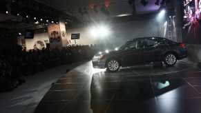 The new Subaru 2010 Legacy is debuted during the press preview for the New York Auto Show