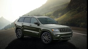 A Jeep Grand Cherokee in the mountains