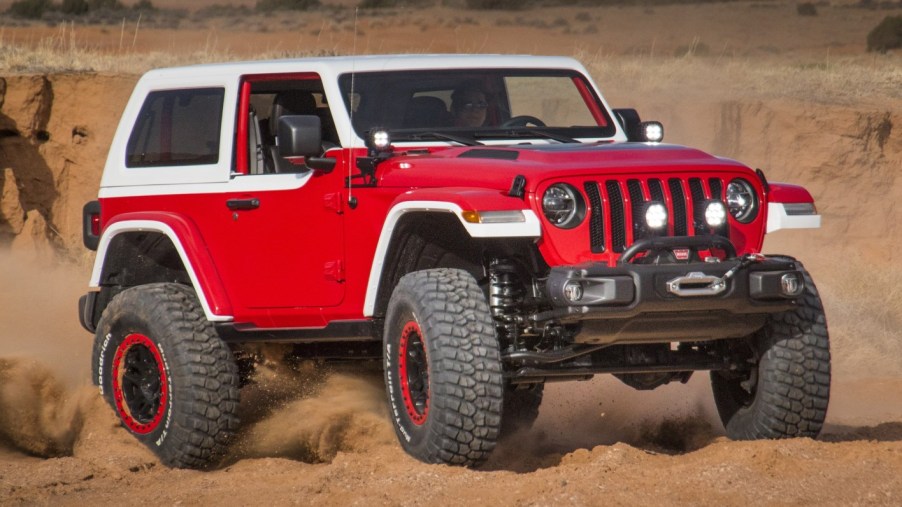 Red Jeepster Concept from 2020 in Moad, UT