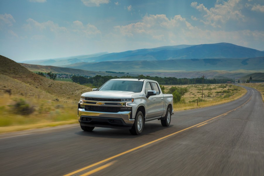 A photo of the Chevrolet Silverado outdoors.