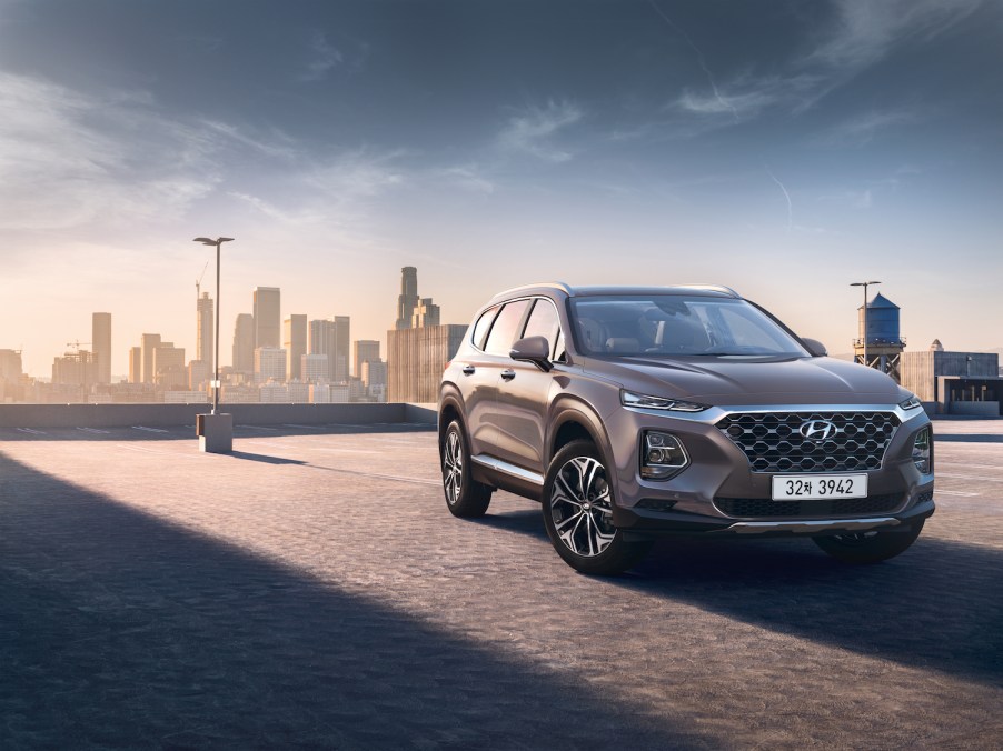 2020 Hyundai Santa Fe in a parking lot