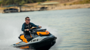 Man riding on 2020 Sea-Doo GTI SE 170