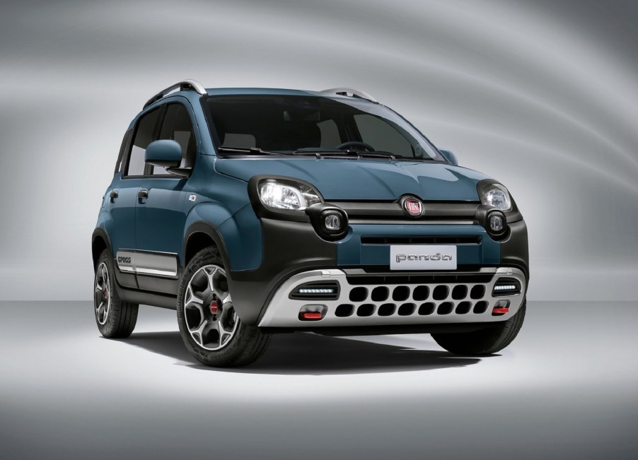 A blue 2021 Fiat Panda Cross