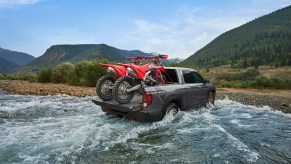 2021 Honda Ridgeline driving through water