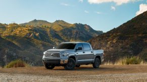 A photo of the Toyota Tundra outdoors.