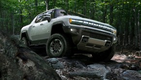 The GMC Hummer EV is an all-electric pickup truck.