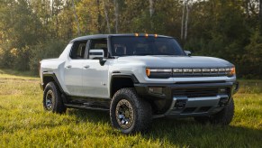 The GMC Hummer EV is an all-electric pickup truck.