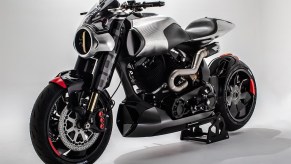 A silver-and-black Arch Motorcycle Method 143