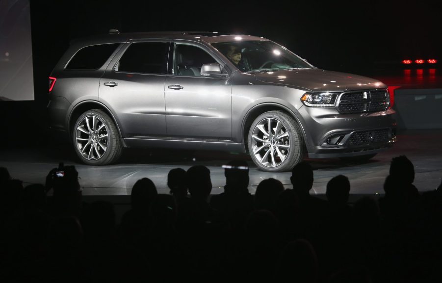 A Dodge Durango on display at an auto show