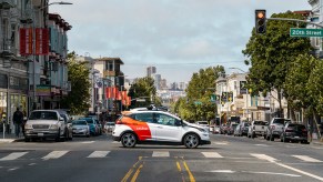 Cruise car seen in San Francisco streets