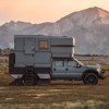 Ford F-550 overland camper in profile