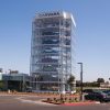 A picture of one of Carvana's car vending machines.