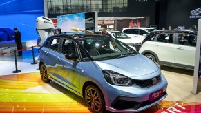 Guangqi Honda Fit Sports version at the Beijing International Auto Show, Beijing, China