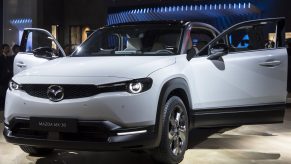 Mazda MX-30 on display at the 2019 Tokyo auto show