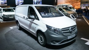 A Mercedes-Benz Metris van on display at an auto show