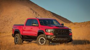 A photo of the 2021 Ram 1500 TRX outdoors.