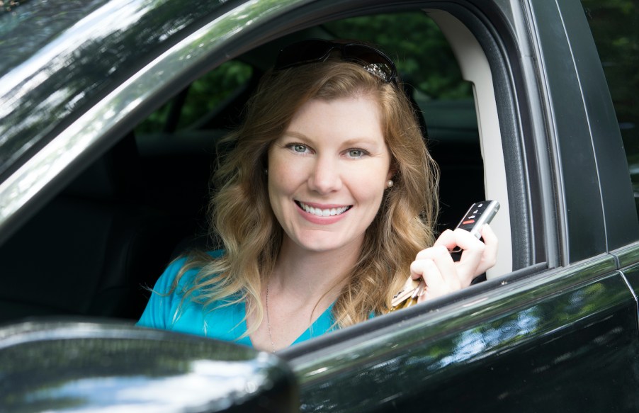 Teen driver behind the wheel