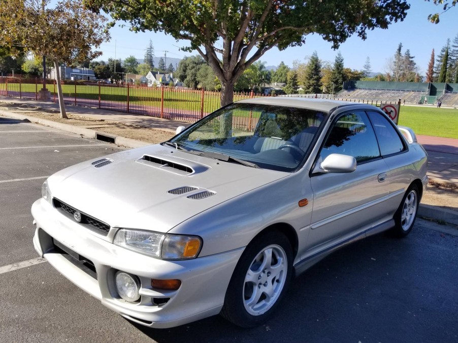 A silver 1999 Subaru Impreza 2.5RS