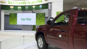 A 2008 flex fuel Chevy Silverado during media day at the Washington Auto Show