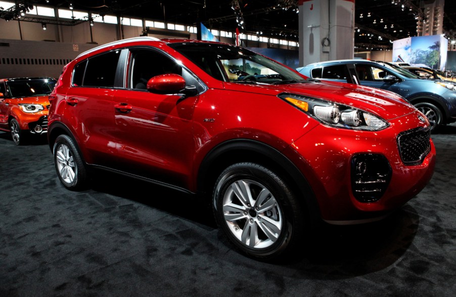 A 2017 Kia Sportage on display