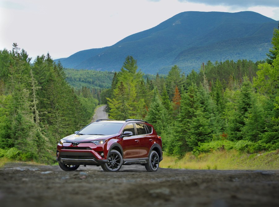 A RAV4 in the mountains