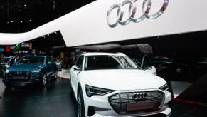 A 2019 Audi Q5 on display at an auto show