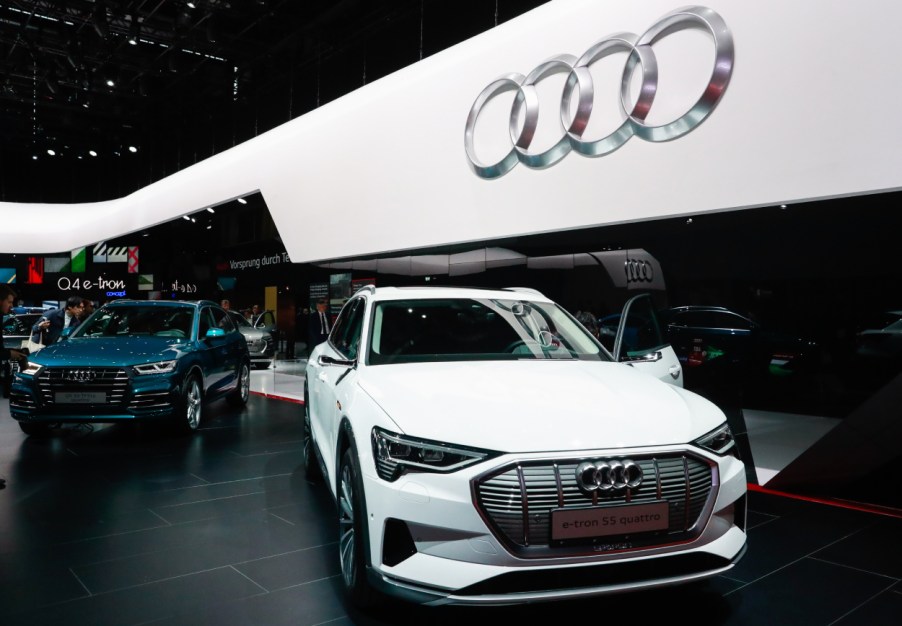 A 2019 Audi Q5 on display at an auto show