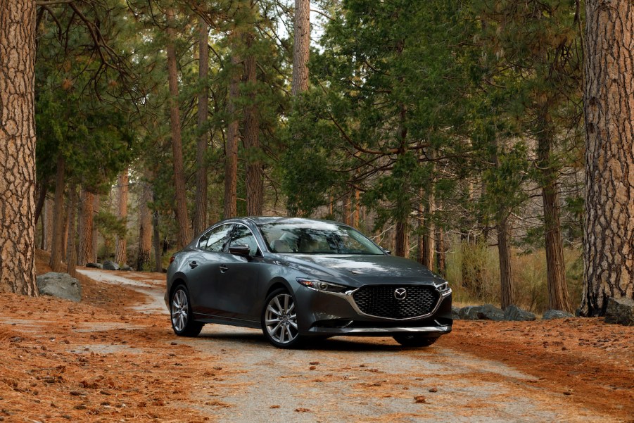 A photo of the Mazda3 outdoors.