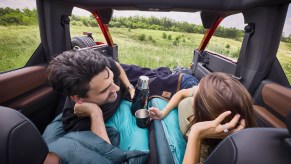 A couple camping in the 2021 Ford Bronco