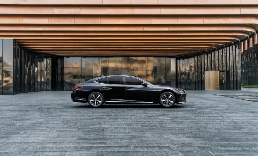 2021 Lexus LS 500 parked in front of a building