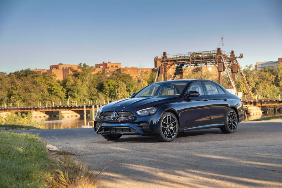 A photo of a 2021 Mercedes-Benz E-Class outdoors.