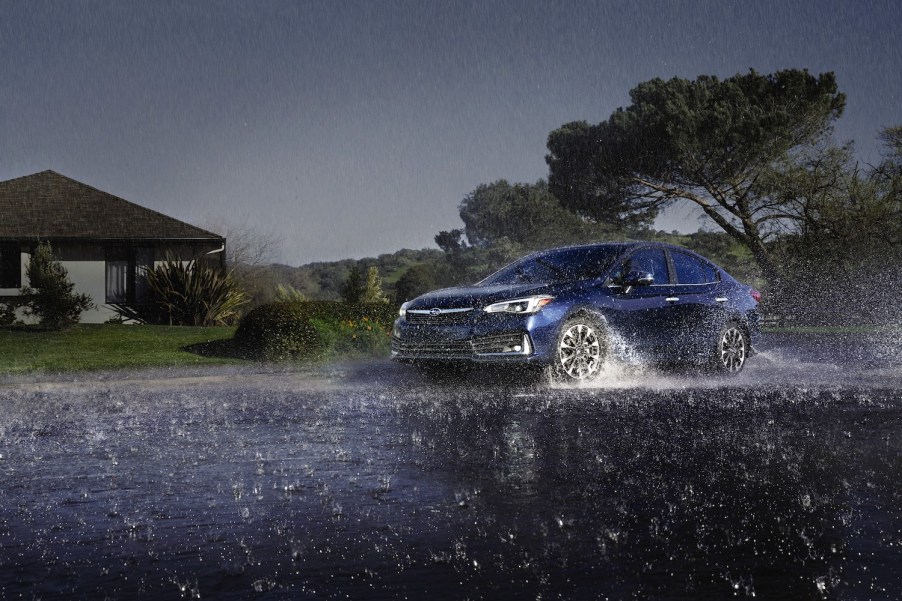 2021 Subaru Impreza in the rain