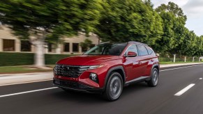 2022 Hyundai Tucson driving on road