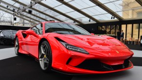 FERRARI exhibits its model Ferrari SF 90 Stradale