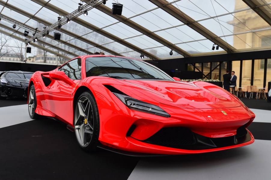 FERRARI exhibits its model Ferrari SF 90 Stradale