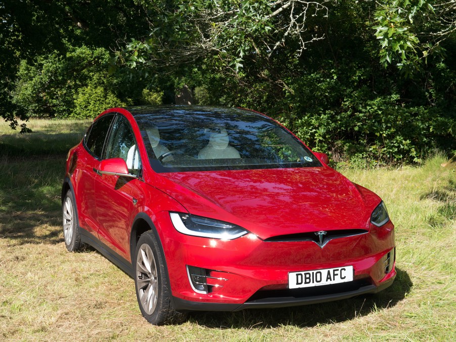 An image of a Tesla Model X parked outdoors.