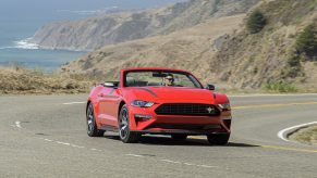 An image of a Ford Mustang Convertible outdoors.