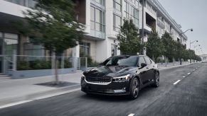 A photo of the Polestar 2 outdoors.