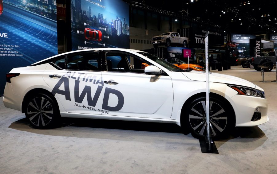 2020 Nissan Altima All Wheel Drive is on display at the 112th Annual Chicago Auto Show at McCormick Place