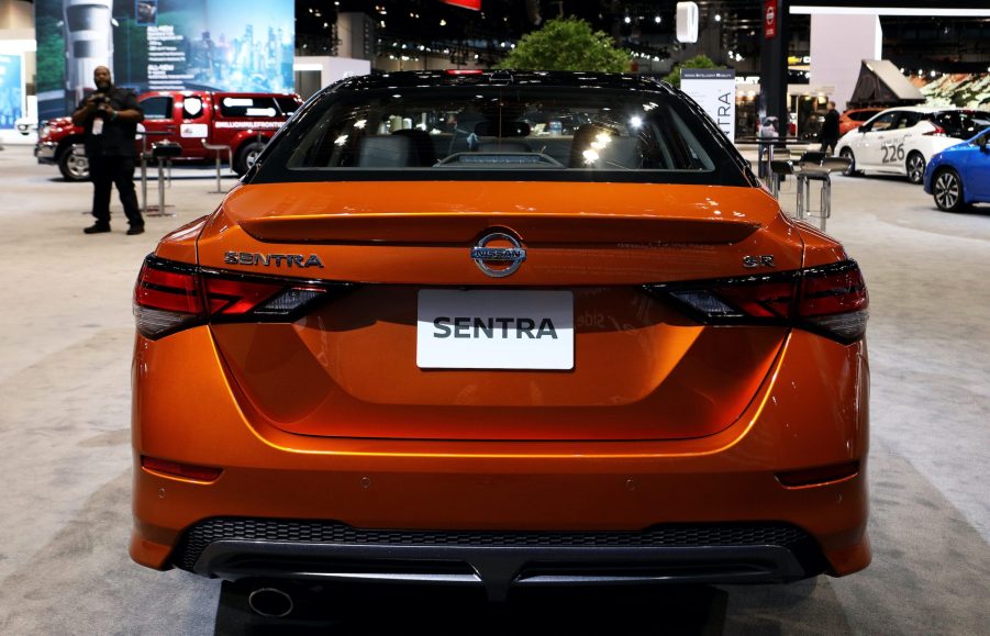 2020 Nissan Sentra is on display at the 112th Annual Chicago Auto Show at McCormick Place