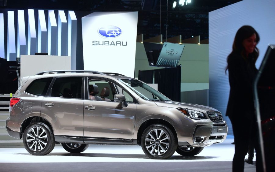 The 2017 Subaru Forester on display on the second of two press days at the Los Angeles Autoshow, now called Automobility LA