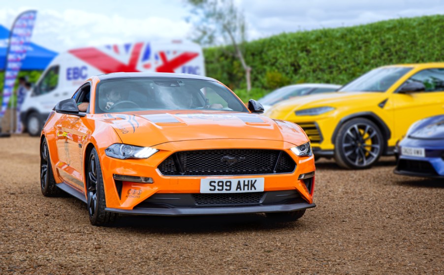 A Ford Mustang at a car show